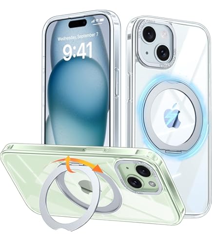 Amazon.co.jp: iPhone 13 用 ケース クリア MagSafe対応 360度回転